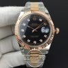 Rolex DateJust II 41mm GMF  Best Edition RG Wrapped Black Diamond Dial on SSYG Oyster Bracelet A3235
