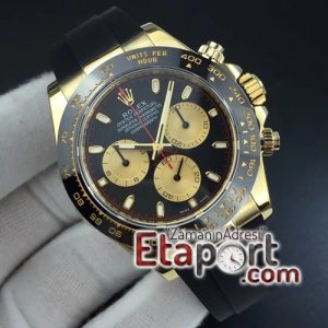 Rolex Daytona 4130 Super Clone V2 116518 LN Paul Newman ARF Best Edition Black Dial on Oysterflex Strap