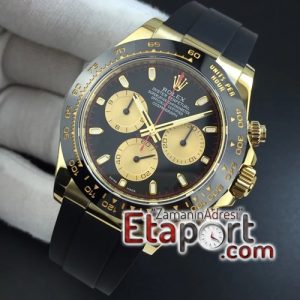 Rolex Daytona 4130 Super Clone V2 116518 LN Paul Newman ARF Best Edition Black Dial on Oysterflex Strap