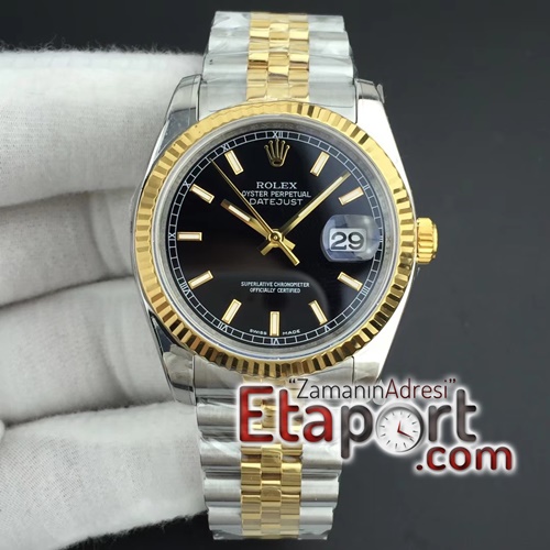 Rolex DateJust 36 SSYG 126233 ARF 11 Best Edition Black Dial Stick Markers on SSYG Jubilee