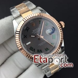 Rolex DateJust II 3235SH ETA SAAT 41mm GMF Best Edition RG Wrapped Roman Green Gray Dial on