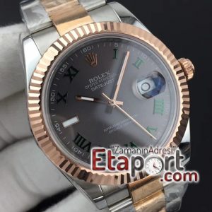 Rolex DateJust II 3235SH ETA SAAT 41mm GMF Best Edition RG Wrapped Roman Green Gray Dial on