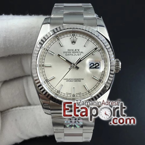 Rolex Eta Saat DateJust 36 116234 ARF 11 Best Edition 904L Steel Silver Dial on Jubilee 3135 V2