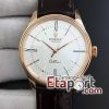 Rolex Cellini Time RG 3132 MKF Super Clone Eta Mekanizma Beyaz Kadran Deri Kordon