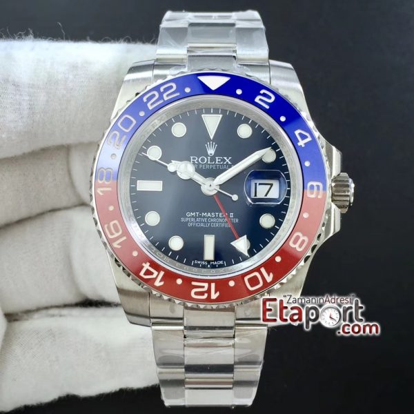 GMT Master II 116719 BLRO Real Ceramic SS DJF 11 Best Edition Blue Dial on Bracelet A2836