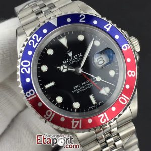 GMT-Master II BlueRed 2836 Maker Black Dial on SS Jubilee Bracelet Siyah Kadran Super Clone Eta Mekanizma