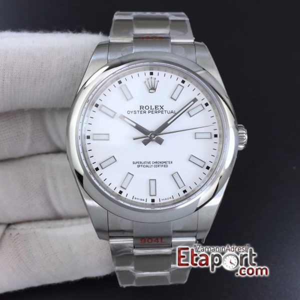 Oyster Perpetual GMF Beyaz Kadran 904L Çelik 39mm Kasa 3132 Super