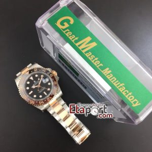 Rolex 2836 Swiss GMT-Master II CHNR BlackBrown Ceramic Bezel GMF 11 Best Edition on SSRG Bracelet 2836 Super Clone Eta Mekanizma