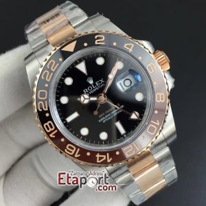 Rolex 2836 Swiss GMT-Master II CHNR BlackBrown Ceramic Bezel GMF 11 Best Edition on SSRG Bracelet 2836 Super Clone Eta Mekanizma