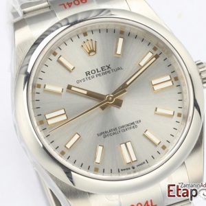 Rolex Eta Saat Oyster Perpetual Şampanya Kadran 3132 Super Clone Eta Mekanizma 41mm 904L Çelik Kasa Kordon