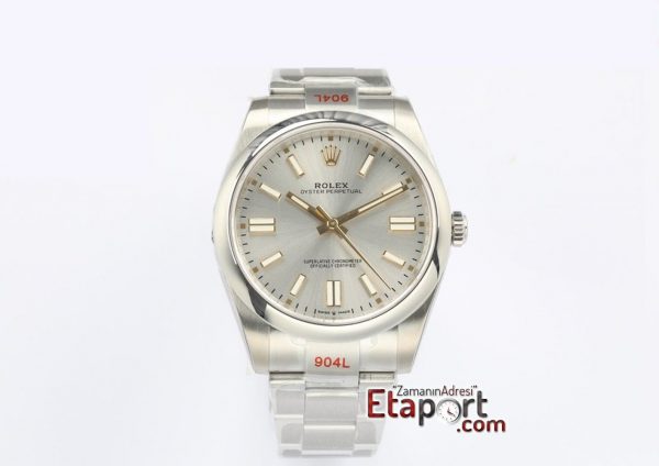 Rolex Eta Saat Oyster Perpetual Şampanya Kadran 3132 Super Clone Eta Mekanizma 41mm 904L Çelik Kasa Kordon