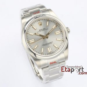 Rolex Eta Saat Oyster Perpetual Şampanya Kadran 3132 Super Clone Eta Mekanizma 41mm 904L Çelik Kasa Kordon