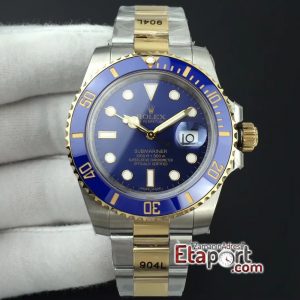 Rolex Submariner 2836 LB GMF 904L Steel Wrapped Bezel Blue Dial on SSYG Bracelet