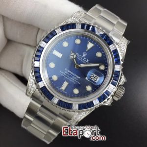 Rolex Submariner Blue Diamonds Bezel SS GSF 11 Best Edition Blue Dial on Super Clon (7)
